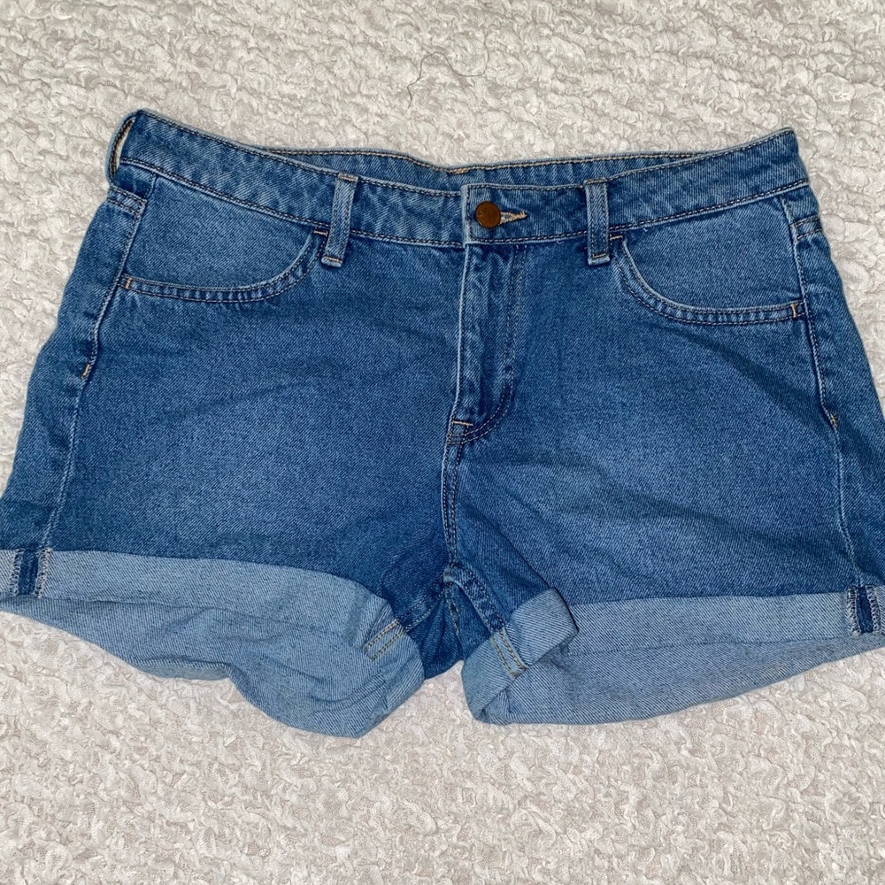 High Waist Mom Jean Shorts